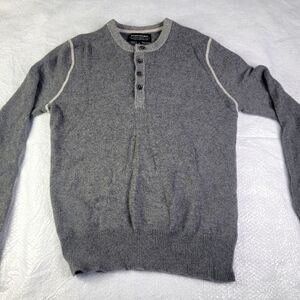 Banana Republic Mens Todd & Duncan 100% Scottish Cashmere Gray Sweater Sz Small